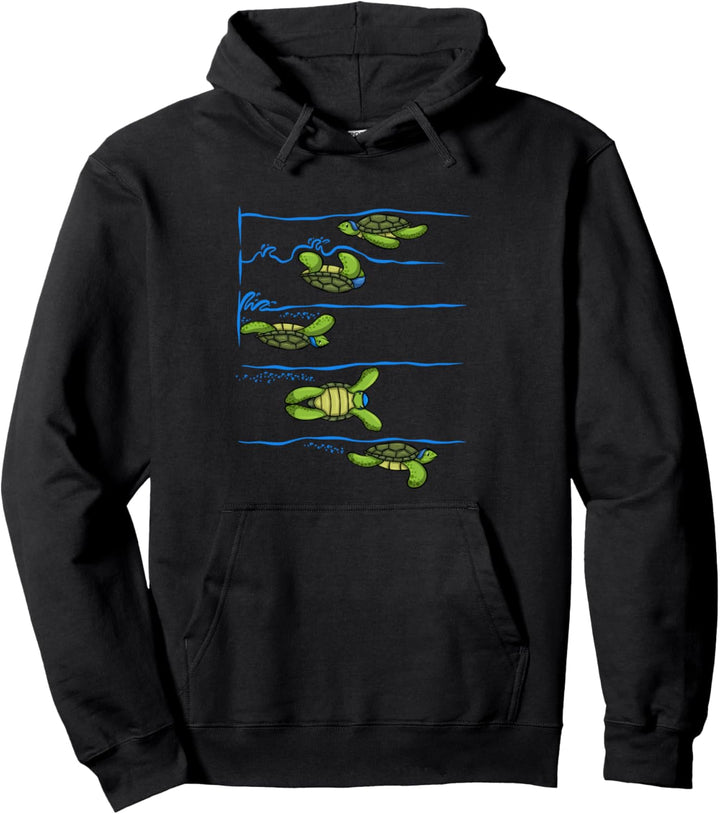 Swim Turtle Schwimmschwimmer Pullover Hoodie