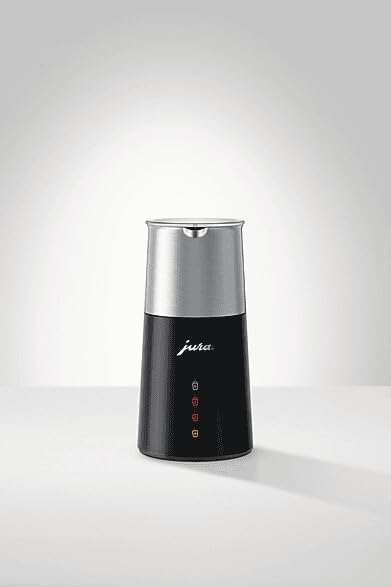 Jura Elektrischer Milchaufschäumer, Hot & Cold Funktion, Schwarz/Silber, Modell 24331, Für Warme und