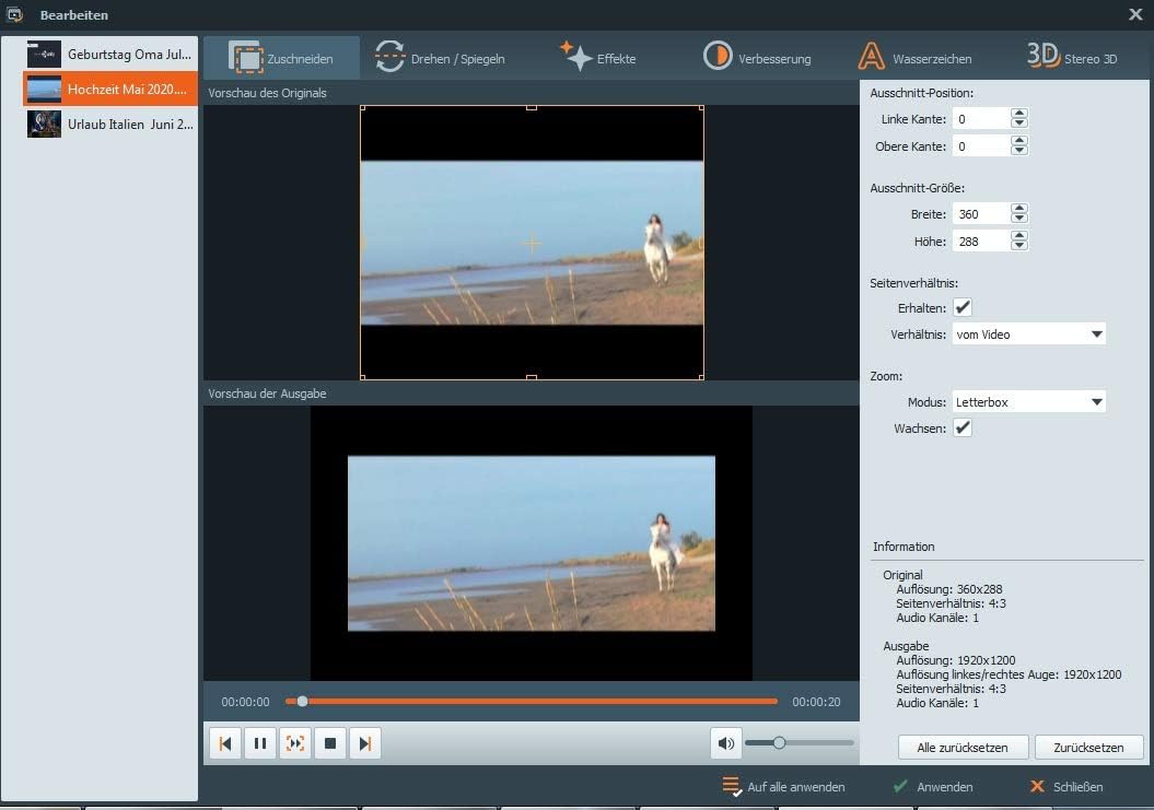 Video Converter Ultimate - 3 USER Lizenz - Videos konvertieren, bearbeiten, drehen für Windows 11, 1