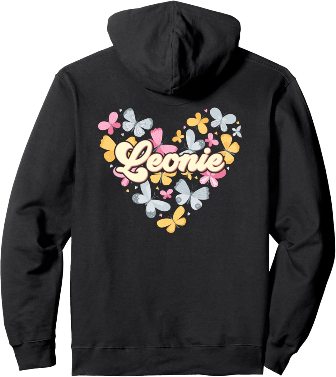 Leonie Retro Vintage Schmetterling Vornamen Namen Pullover Hoodie