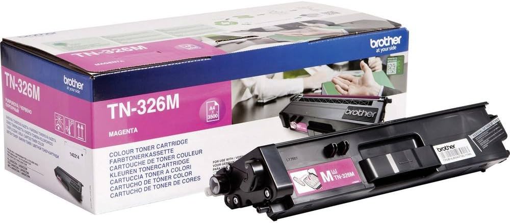Brother TN-326M BROTN326M Toner Cartridge High Capacity 3500 Pages, 1-Pack, Magenta, magenta