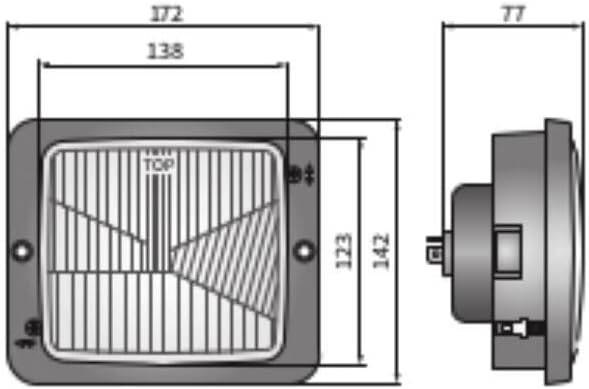 MelTruck® 2x Fernscheinwerfer Positionslicht Abblendlicht für Traktor Zetor Atlas mit Glühbirnen H4