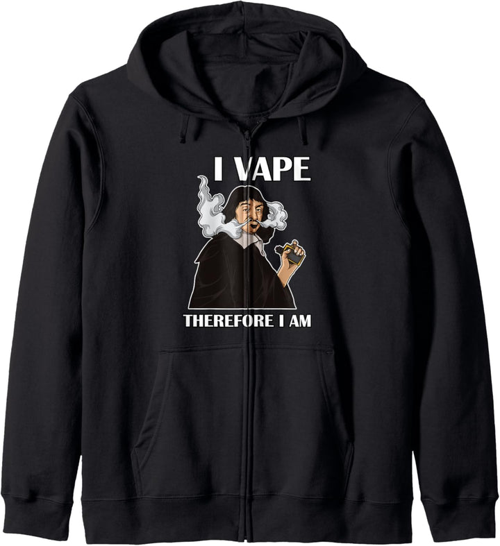 Ich dampfe also bin ich | Rene Descartes | Philosophie Kapuzenjacke