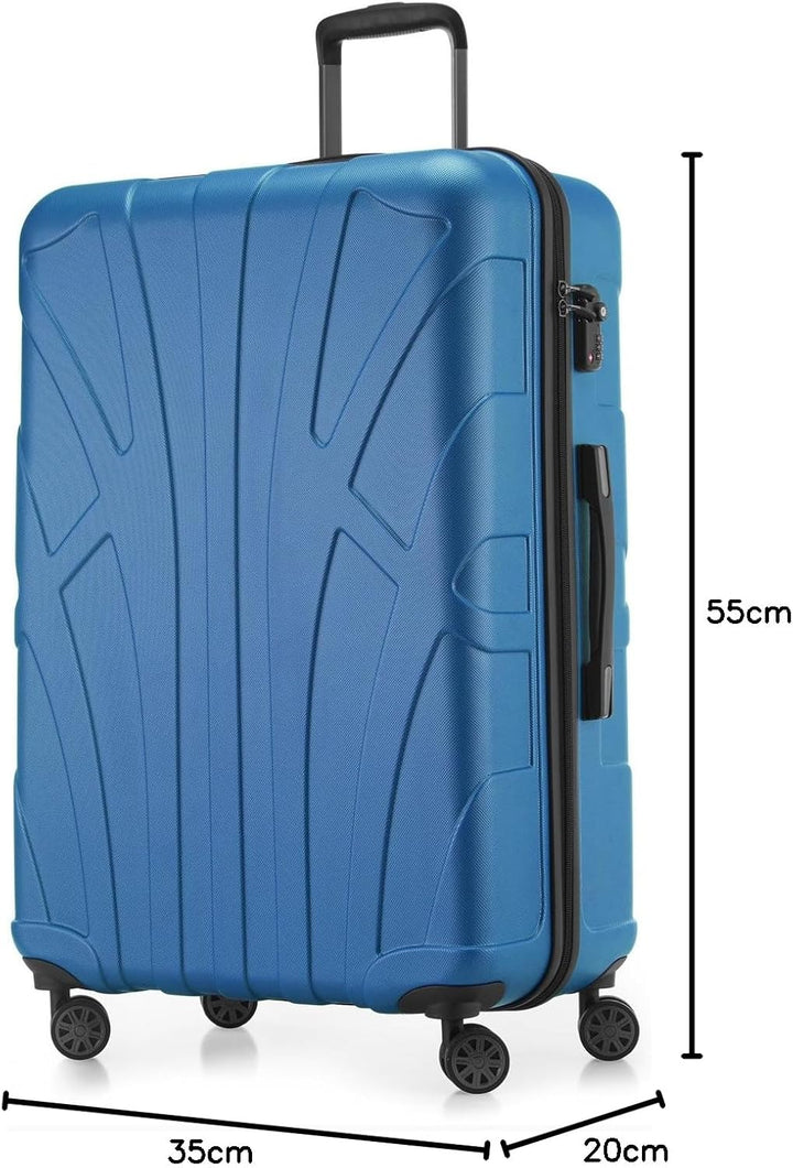 suitline Handgepäck Hartschalen-Koffer Koffer Trolley Rollkoffer Reisekoffer, TSA, 55 cm, ca. 34 Lit