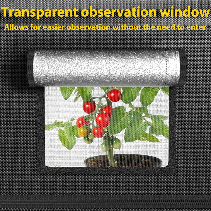 Growzelt Pflanzenzuchtzelt Indoor Anbauzelt 240x120x200 cm Grow Tent mit Reflektierender Innenfolie