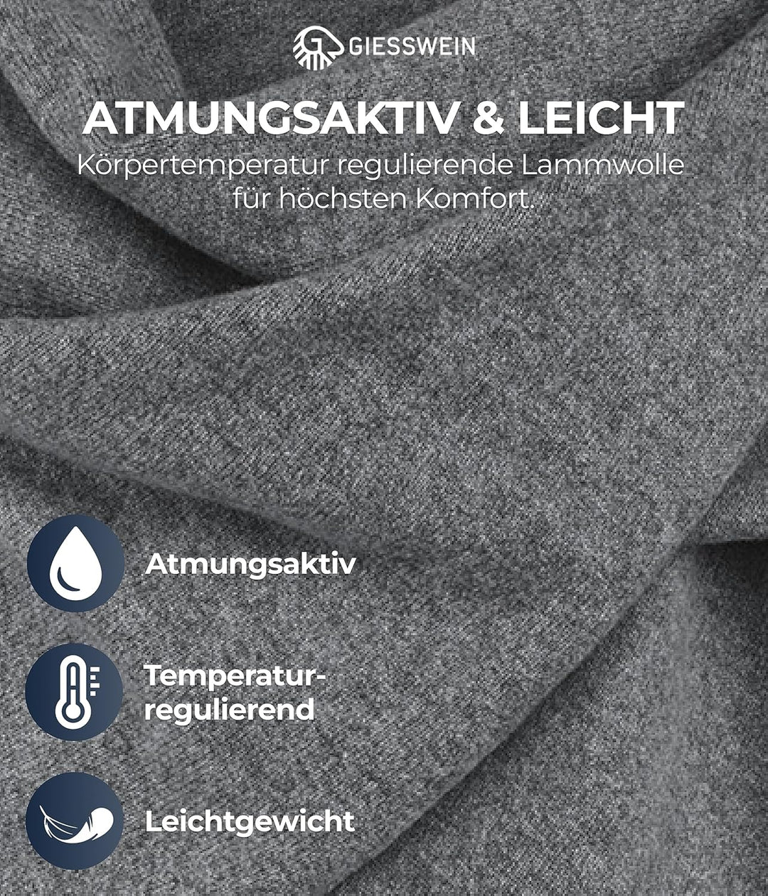 GIESSWEIN Merino Lambswool Cape - Eleganter Feinstrick Überwurf aus Lammwolle, Merinowolle Cape für