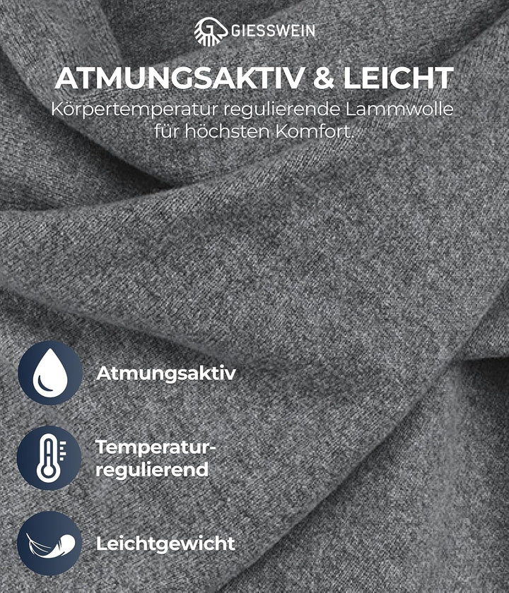 GIESSWEIN Merino Lambswool Cape - Eleganter Feinstrick Überwurf aus Lammwolle, Merinowolle Cape für