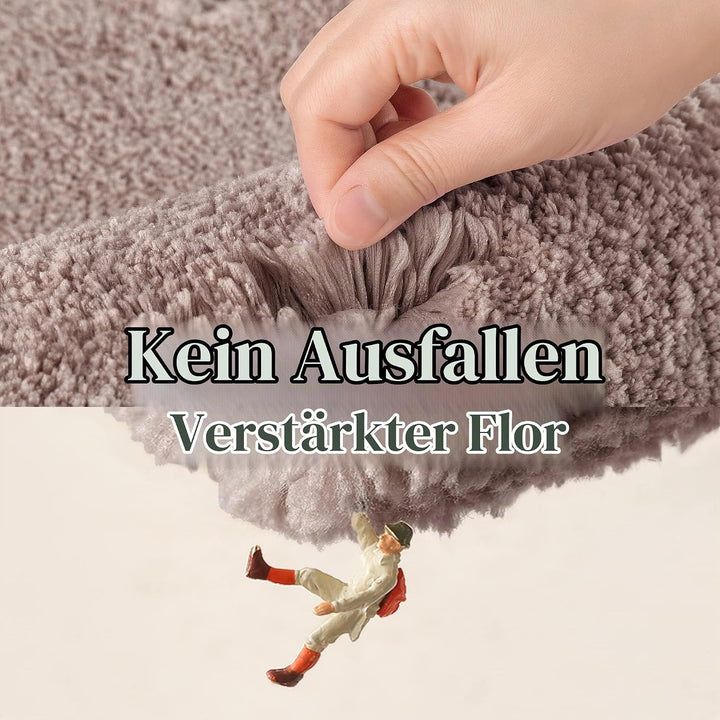 ROLIZOE WC Vorleger mit Ausschnitt Extrem Dicker WC Teppich rutschfest Klovorleger Hochsaugfähige St