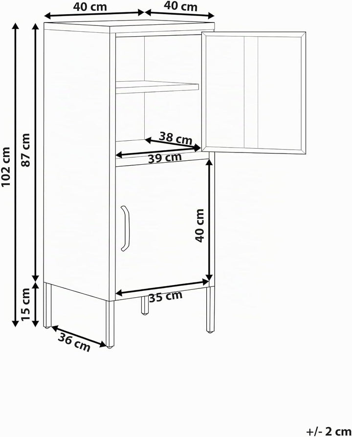 Aktenschrank mit 2 Türen 4 Ablagefächern Stahl grün Industrie Stil Huron