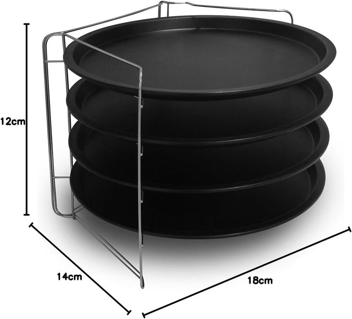 Guardini Pizza&Mania Küche & Haushalt, Stahl, Black, 4 Tegami 32 cm, 5 4 Tegami 32 cm Single, 4 Tega