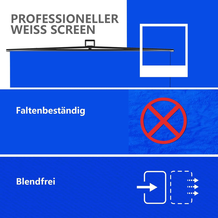 【Breiterer Stil】 RAUBAY 200x200cm Grosser zusammenklappbarer Blau Hintergrund Blue Screen, tragbarer