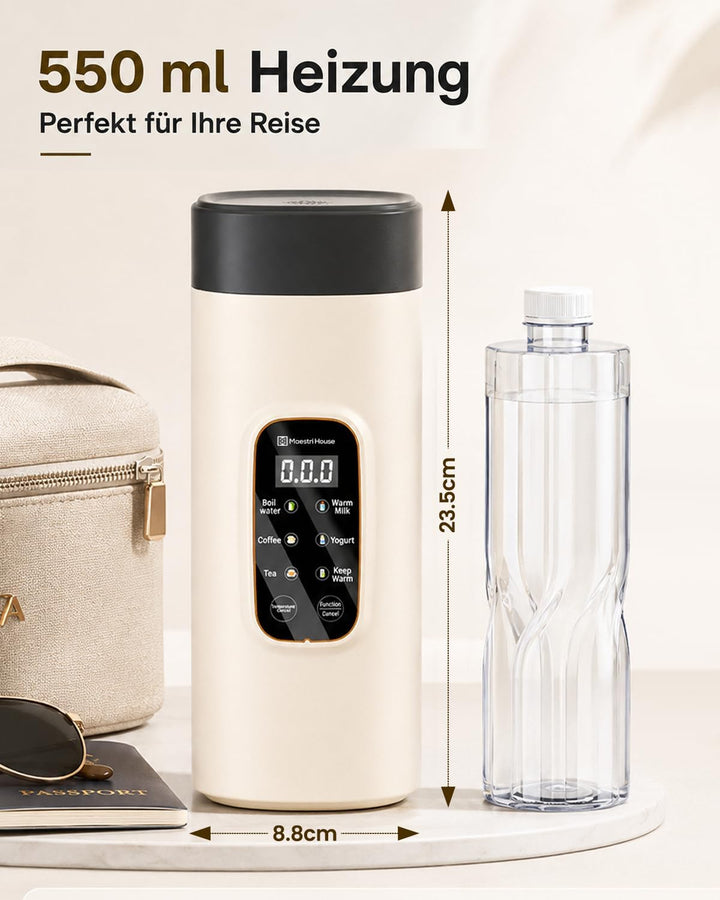 Maestri House Wasserkocher Klein 550ml, 6-in-1 Reisewasserkocher, Wasserkocher, Schnelles Aufheizen,