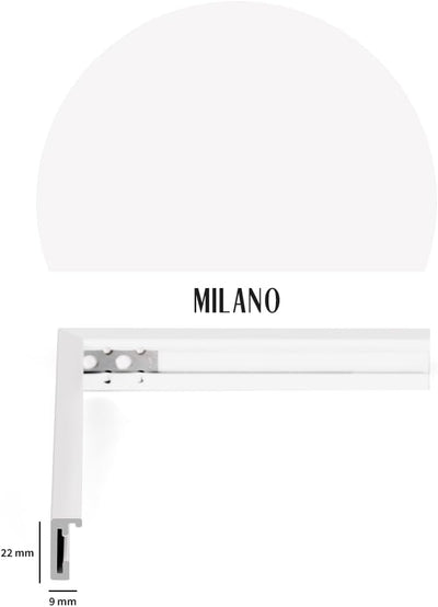 Bildershop-24 Bilderrahmen Milano Aluminium Alubilderrahmen 40 x 50 cm Weiss Fotorahmen, Wechselrahm