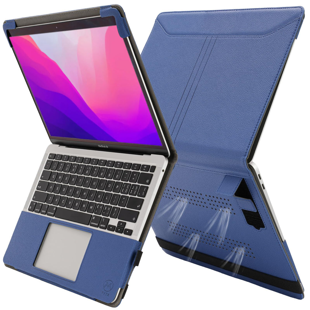TYTX Kompatibel mit MacBook Pro 13 Hülle Zoll Leder Case 2016-2021 (A1989/A1706/A1708/A2159/A2289/A2