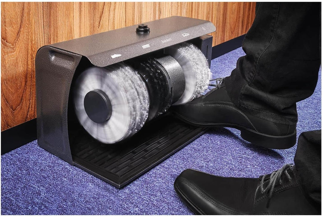 BC-S-POL3 Schuhputzmaschine Schuhputzer (3 Bürsten, 120 W, 230 V, Stahl)