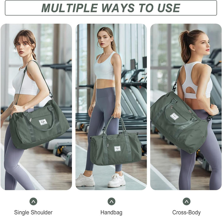 HYC00 Sport Duffel Bag Damen Handgepäck Sporttasche für Damen Herren mit Nassfach & Schuhfach, Reise