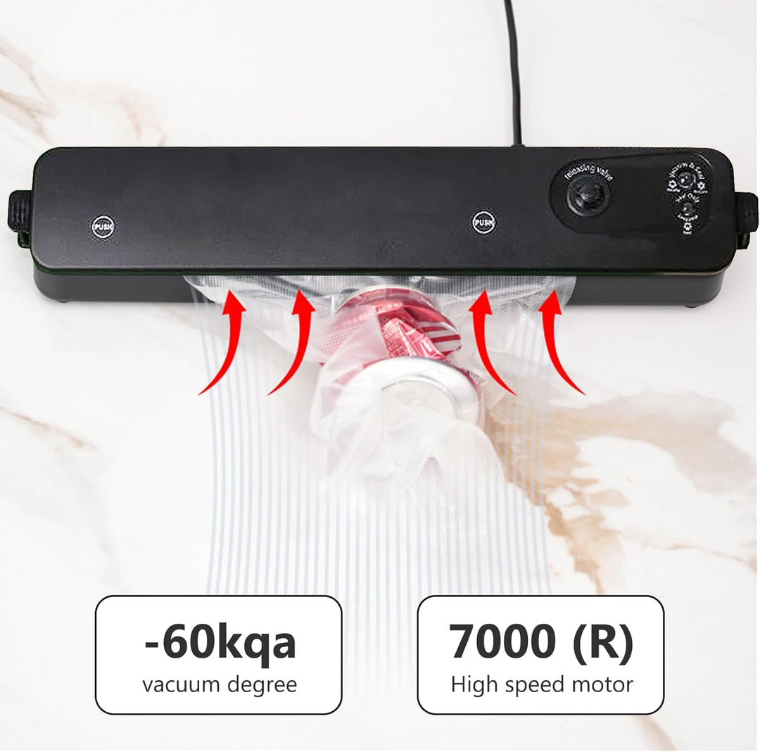 Vakuumiergerät: Vakuumierer, Vacuumiergeraet Folienschweissgerät, Inkl. 100 Vakuumierbeutel, Vacuum