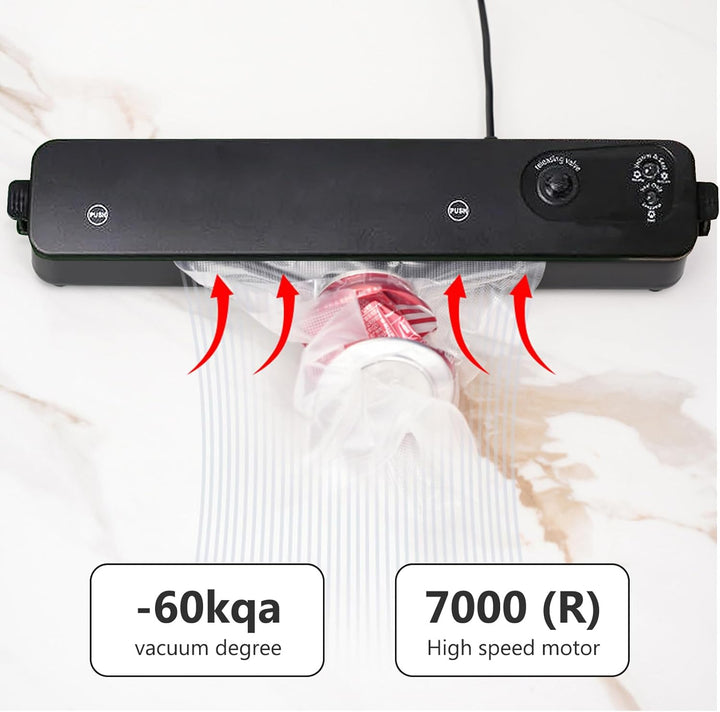 Vakuumiergerät: Vakuumierer, Vacuumiergeraet Folienschweissgerät, Inkl. 100 Vakuumierbeutel, Vacuum