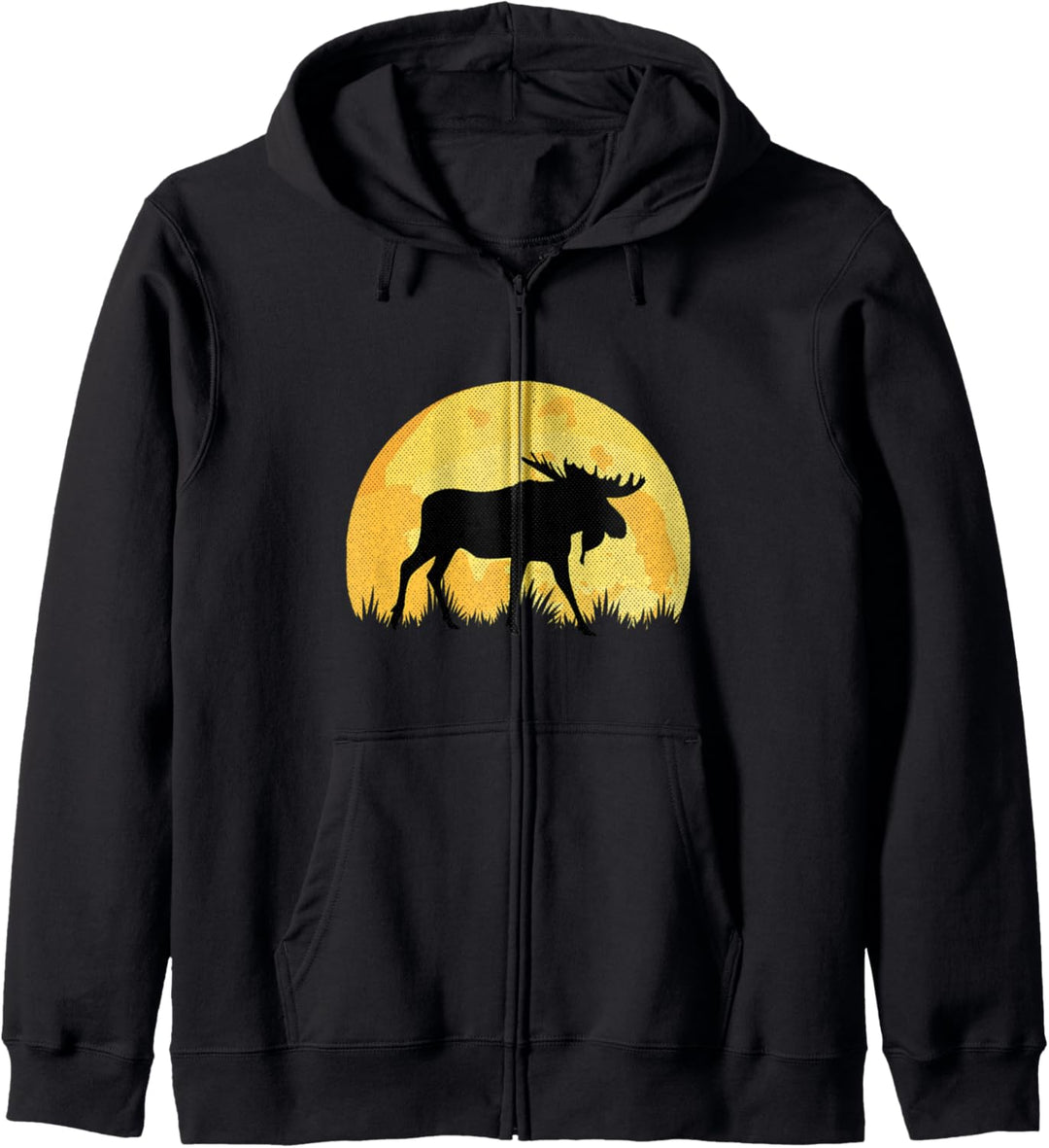 Elch Vintage Geschenk Kapuzenjacke