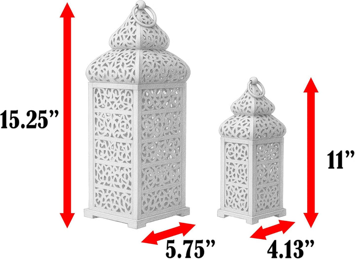 Vela Lanterns Temple Marokkanischer Stil Kerzenlaternen, Schwarz, 2 Stück Set of 2 Schwarz, Set of 2