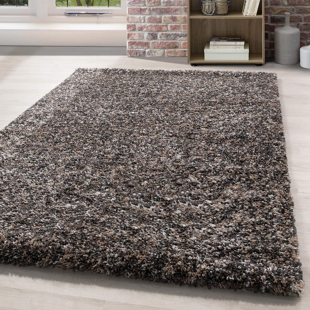 HomebyHome Shaggy Teppich Läufer Flur 60 x 110 cm - Hochflor Wohnzimmerteppich Mehrfarbig Extra Weic