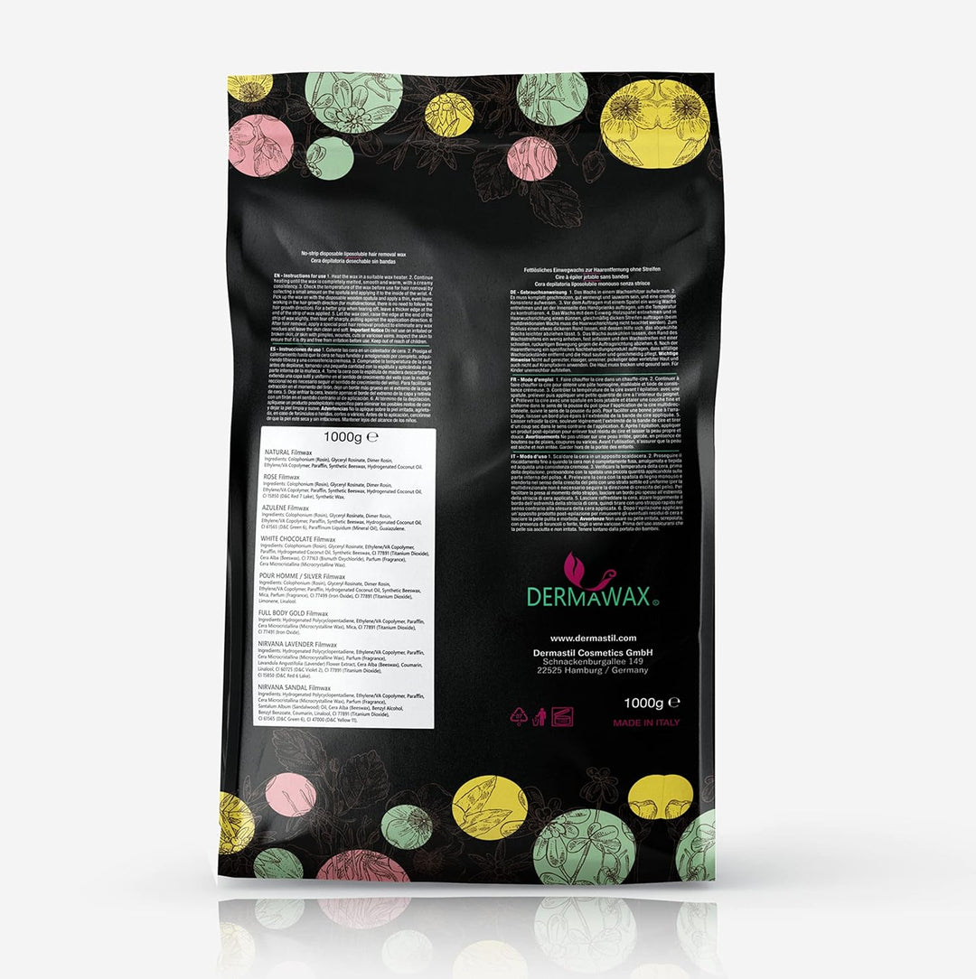 Dermawax Rose Film Wachs mit Kokosnussöl- Heisswachs Waxing Perlen Wachsperlen zur professionellen G
