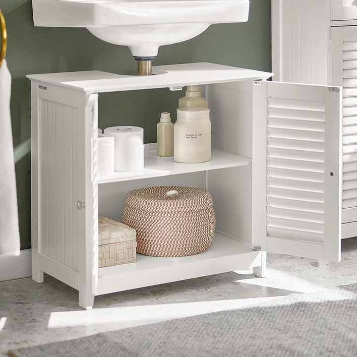SoBuy® FRG237-W Waschbeckenunterschrank Badschrank Unterschrank Badmöbel in weiss BHT ca: 60x58x34cm