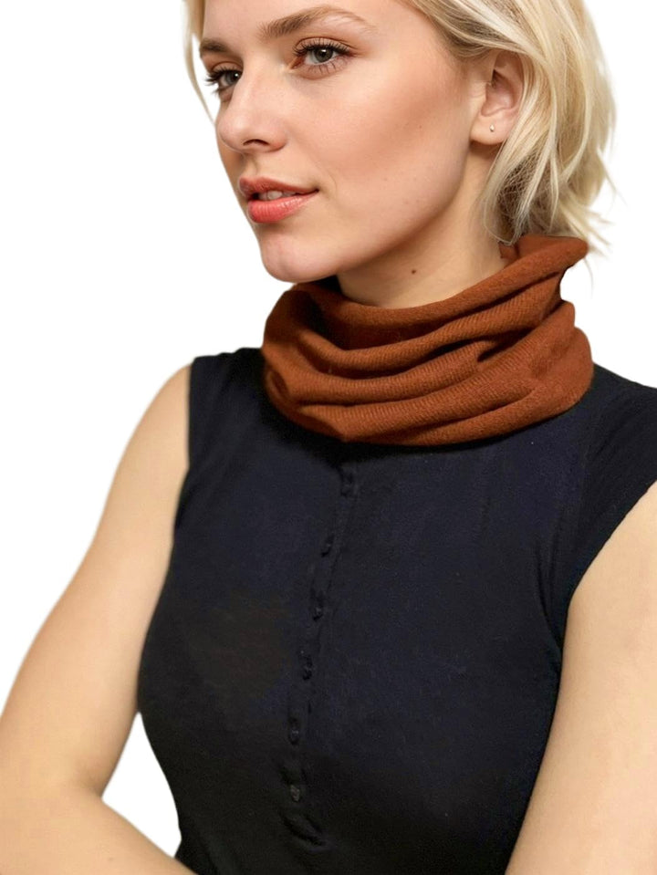 Prettystern Damen Herren Kaschmir Loop Schal warm Cashmere leicht Schlauchschal Strick-schal Halstuc