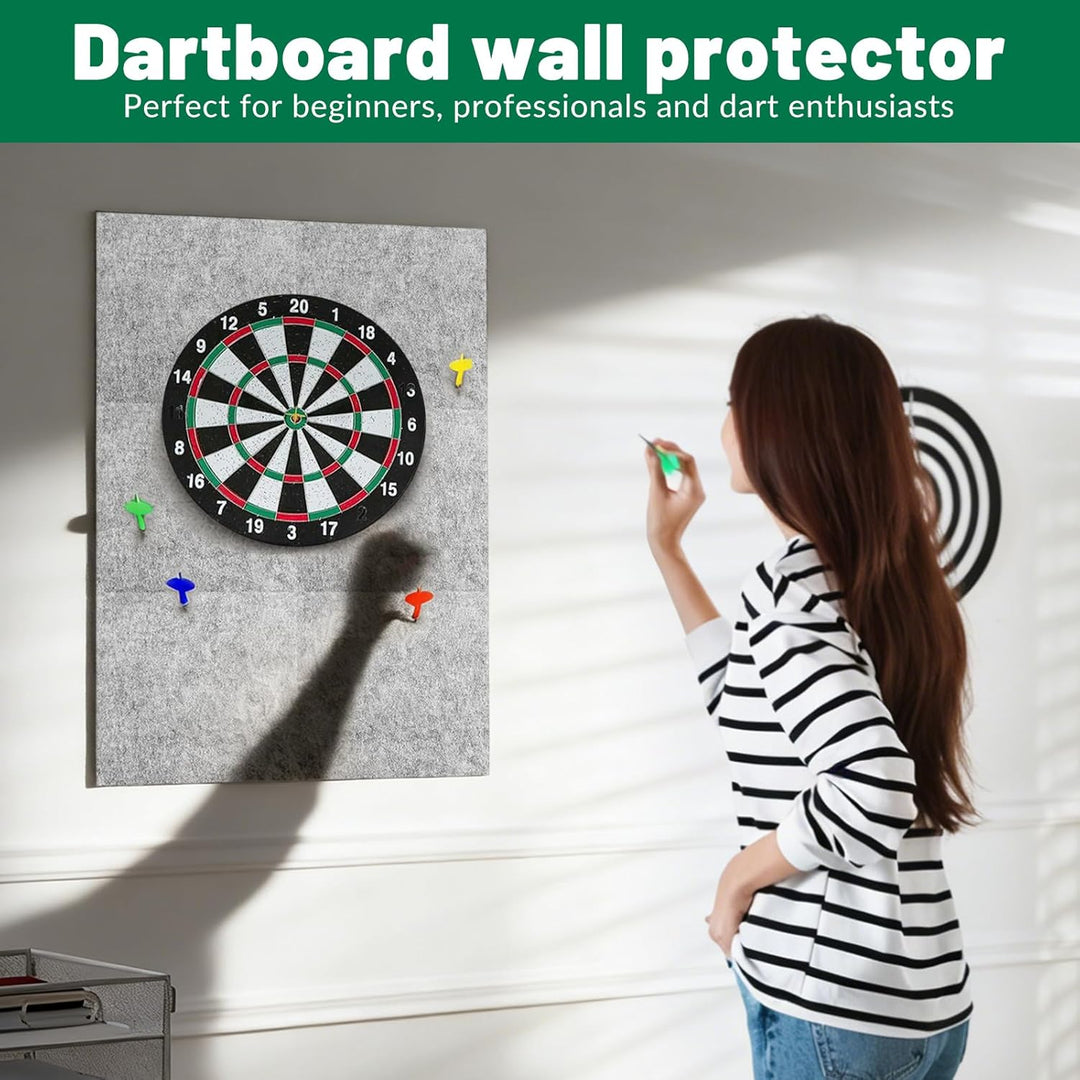 NEUSID 6 Stück Dart Wandschutz, Filz Dartboard Wandschutz Selbstklebend Gespleisst Dartscheibe Hinte