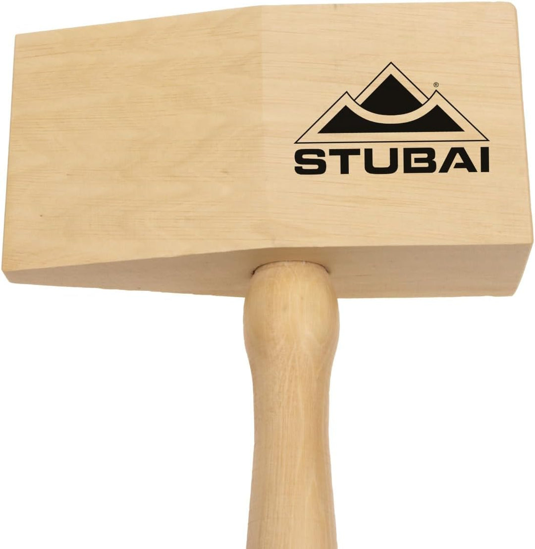 STUBAI HOLZHAMMER rechteckig 55 × 90 mm | Deckhammer aus Weissbuche mit Eschenstiel | ideal zum Form
