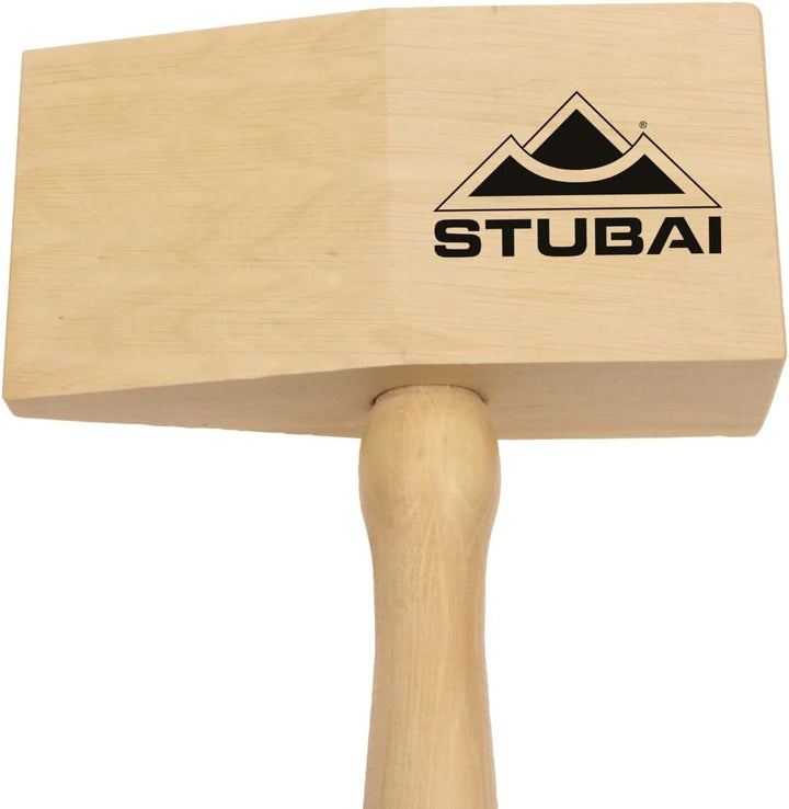 STUBAI HOLZHAMMER rechteckig 55 × 90 mm | Deckhammer aus Weissbuche mit Eschenstiel | ideal zum Form