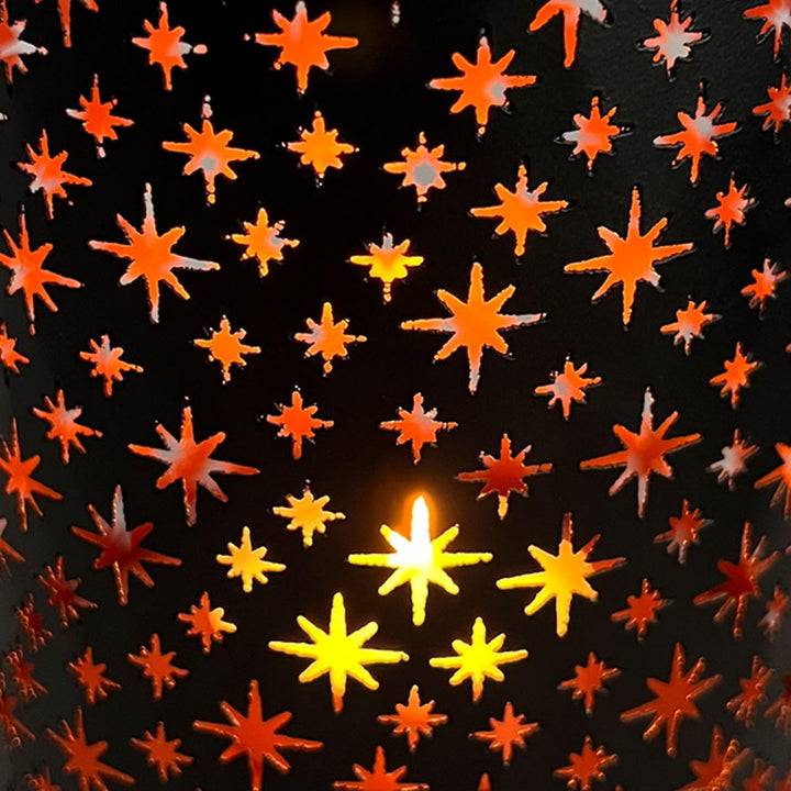 MARRAKESCH 3er Set Windlicht 14cm Gross aus Metall Orientalische Teelichthalter Hamman Schwarz Kupfe