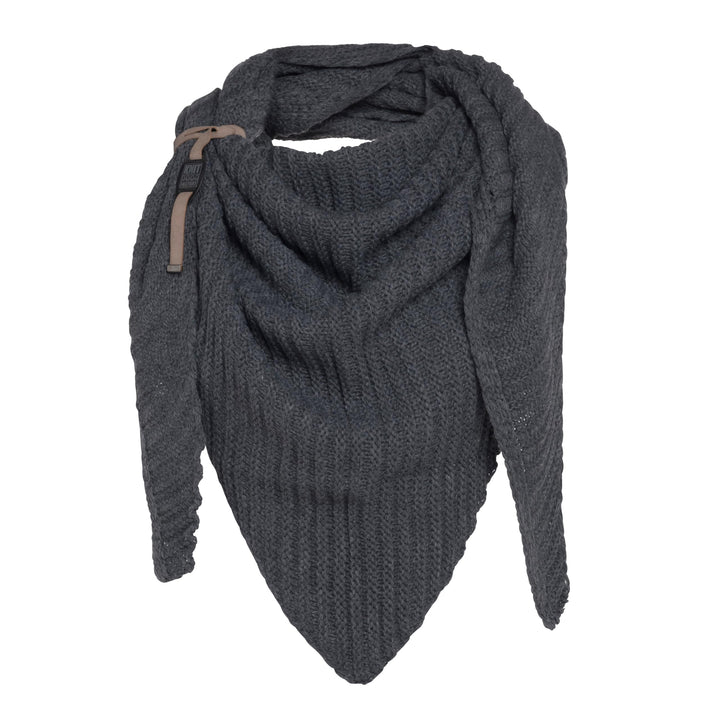 KNIT FACTORY - Demy Dreiecksschal - Damen Strickschal mit Wolle - Winterschal - Herbst & Winter Esse