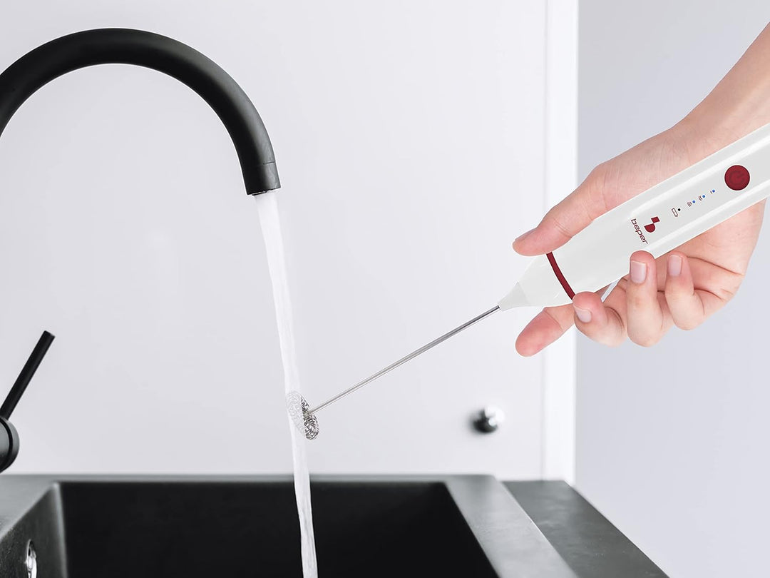 BEPER P102SBA008 Milchaufschäumer USB Cappuccino maker - Milchaufschäumer Stab mit Schneebesen