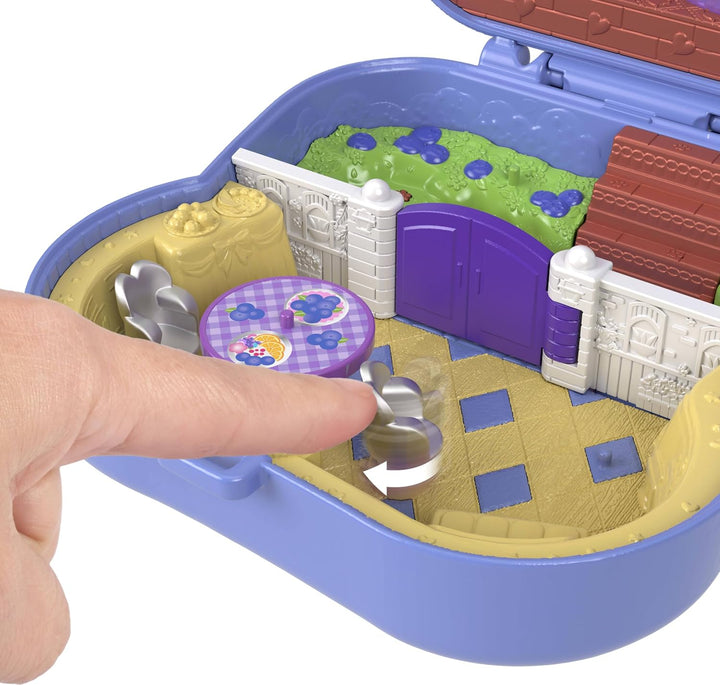 Polly Pocket Puppen und Spielset, Beste Blaubeeren-Freunde Schatulle, Reisespielzeug mit 1 Mikropupp