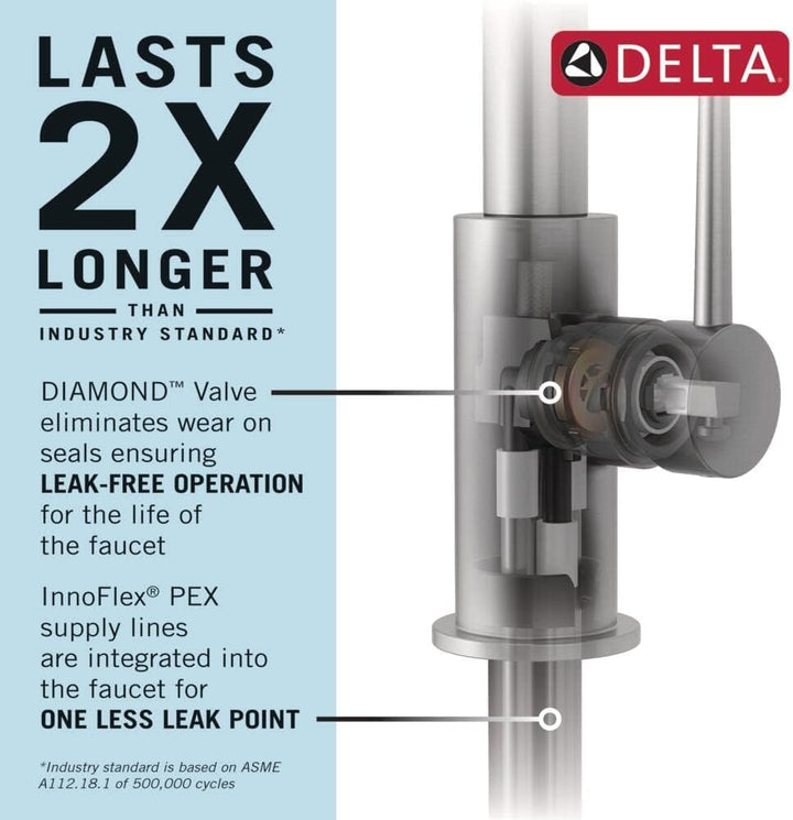 Delta Wasserhahn Essa Single Griff Bar/Prep Wasserhahn mit magnatite Docking und touch-clean Spray H