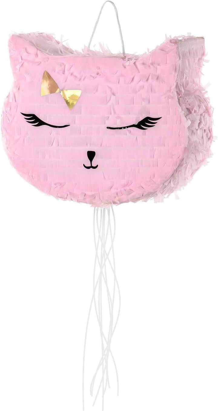 Piñata 27x35x9cm Katze - Party Dekoration zum Befüllen - Partyspiele für Kindergeburtstag Geburtstag