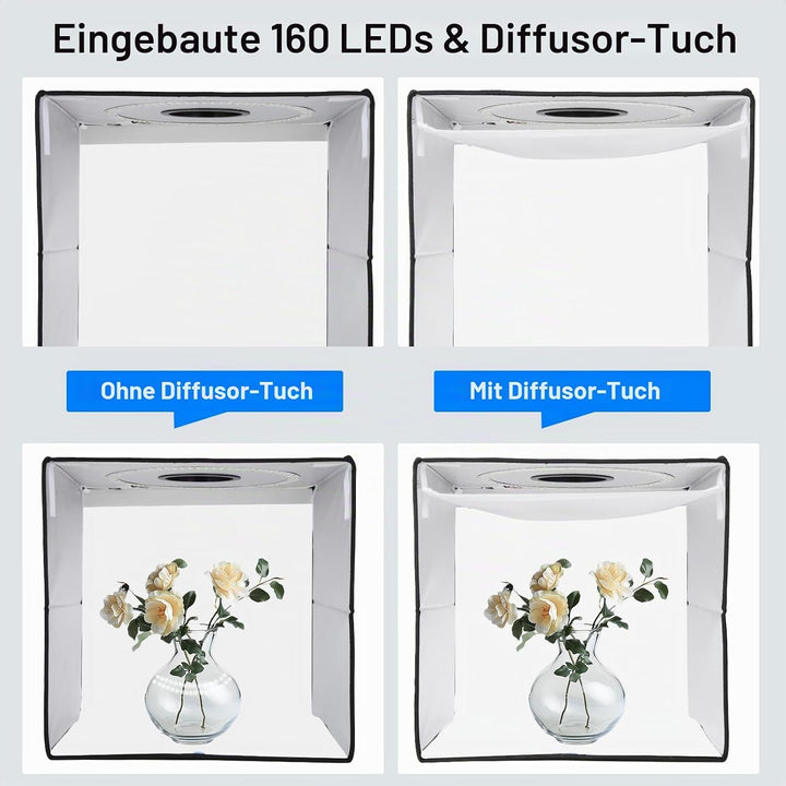 PULUZ Fotostudio Lichtbox Fotobox 40x40x40cm Tragbarer Fotografie Lichtzelte Light Box mit 3 Farbte
