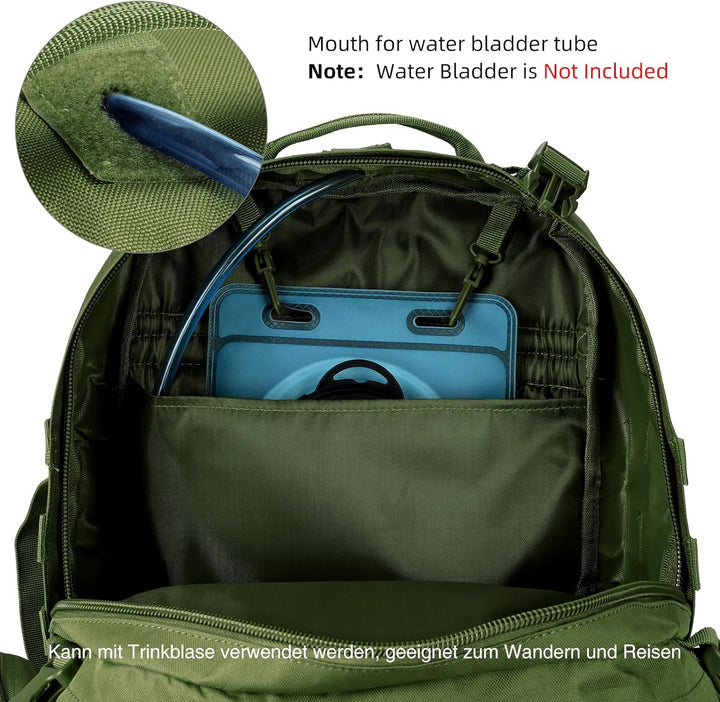 Taktischer Rucksack, 60L Militär Armee Rucksack, grosser Survival Molle Tagesrucksack für Herren und