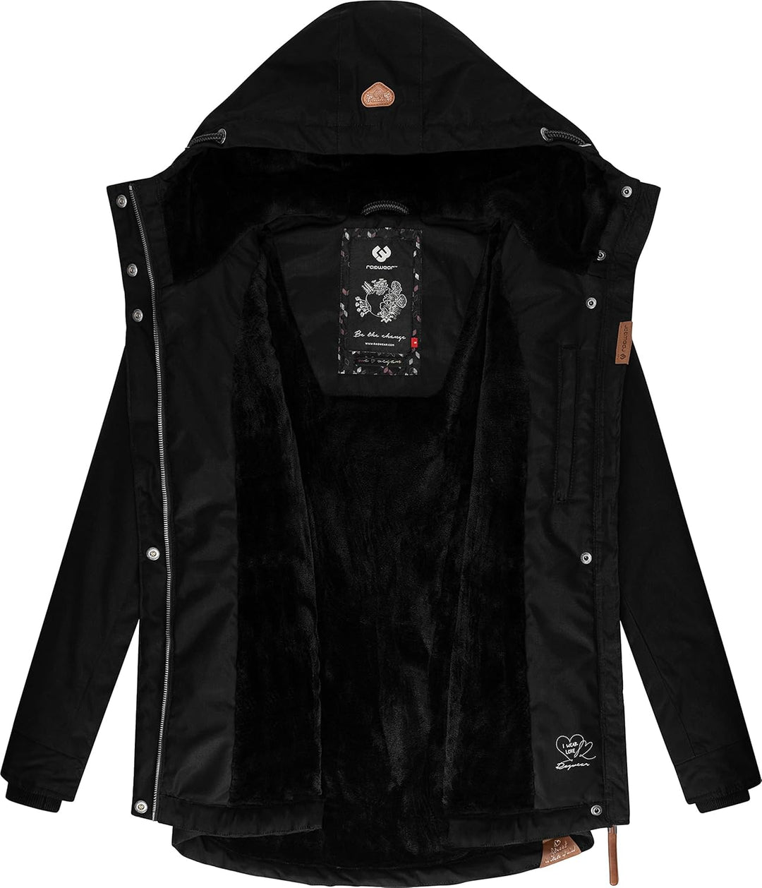 Ragwear Damen Jacke Winterjacke YM-Monade (vegan hergestellt) 8 Farben XS-XL XL Black22, XL Black22