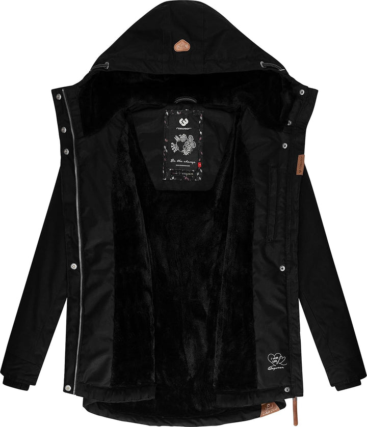 Ragwear Damen Jacke Winterjacke YM-Monade (vegan hergestellt) 8 Farben XS-XL XL Black22, XL Black22