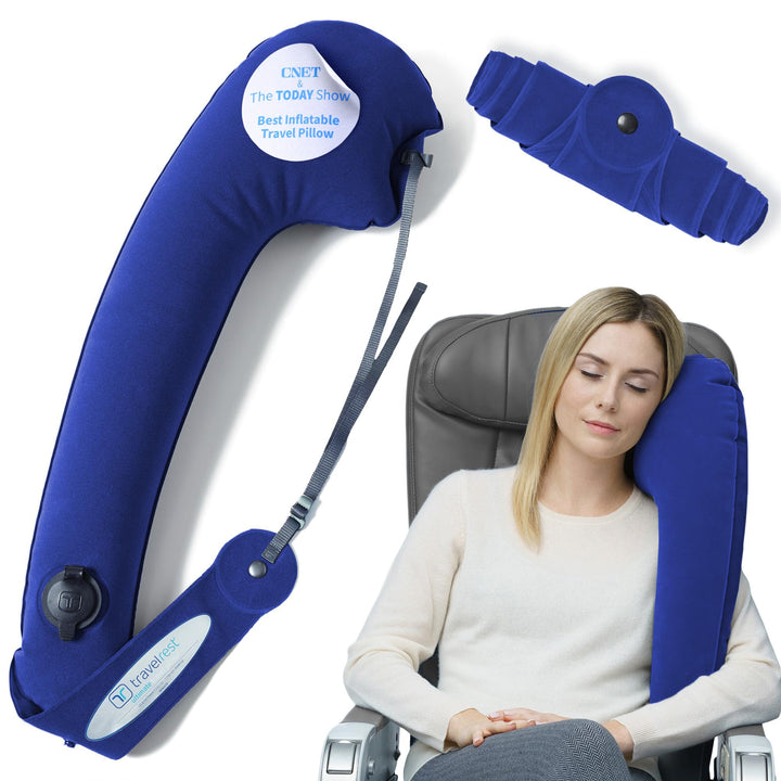 Travelrest® - Ultimatives Reisekissen - Ergonomisch - Zum Schlafen Hineinlehnen - Schneller EIN- und