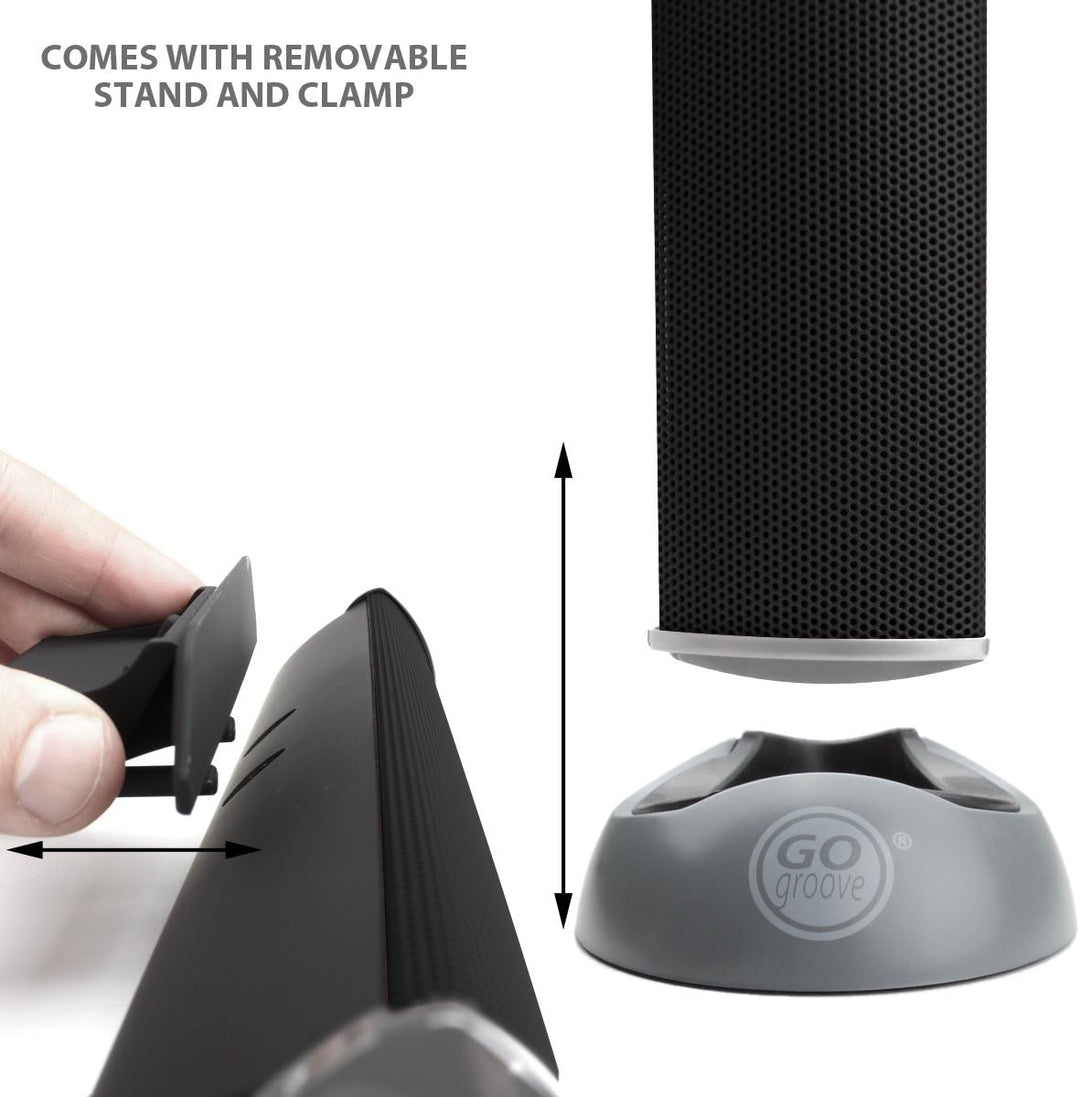 GOgroove SonaVERSE PC Soundbar für Laptops - USB-betriebene Mini-Soundbar mit Tragbarem Externem Cli