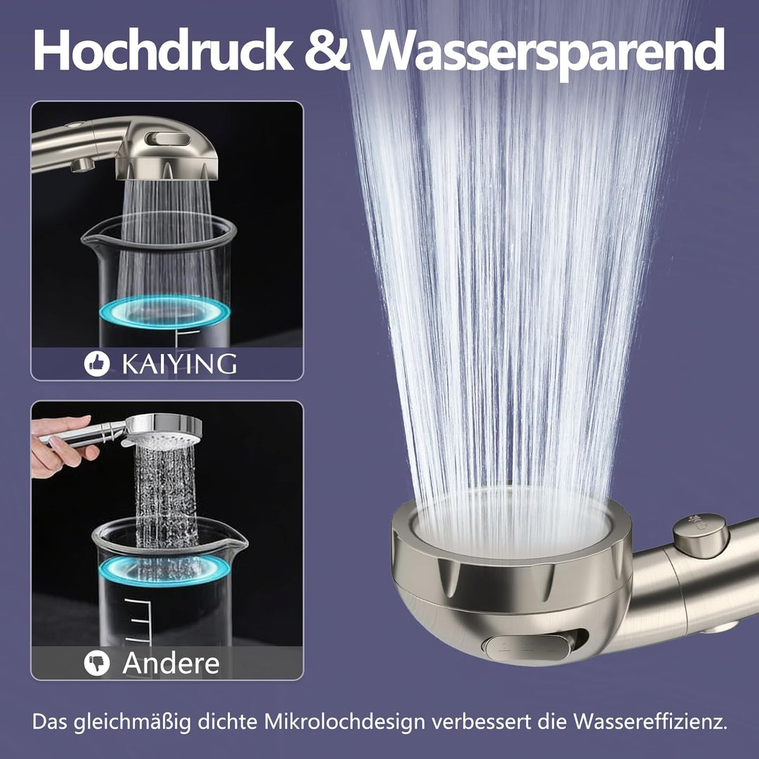 KAIYING Duschköpfe für Kinder (Ente) &amp; KAIYING Wassersparender Duschkopf mit Filter Gegen Kalk (Gebü
