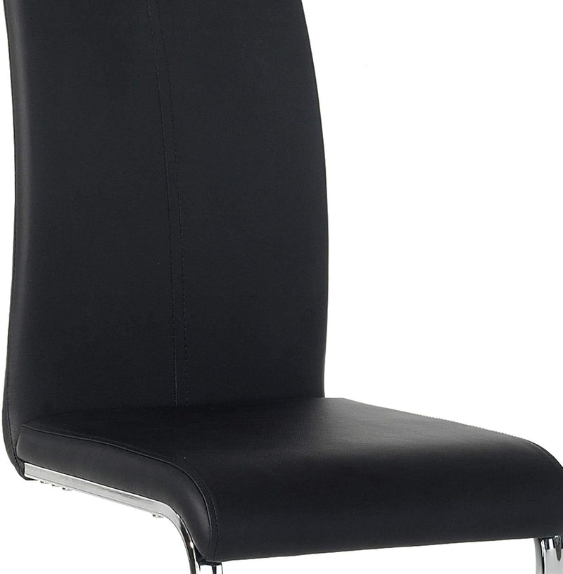 IDIMEX Esszimmerstuhl Schwingstuhl SABA, Set mit 4 Stühlen, Chrom/schwarz, Schwarz
