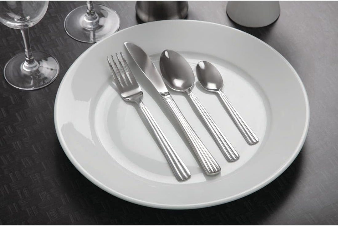 Olympia Whiteware Service-Teller mit breitem Rand, 310 mm, Porzellan, innovativ, 6 Stück 310(Ø)mm/ 1