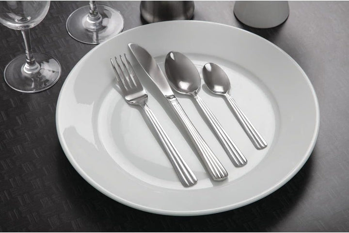 Olympia Whiteware Service-Teller mit breitem Rand, 310 mm, Porzellan, innovativ, 6 Stück 310(Ø)mm/ 1