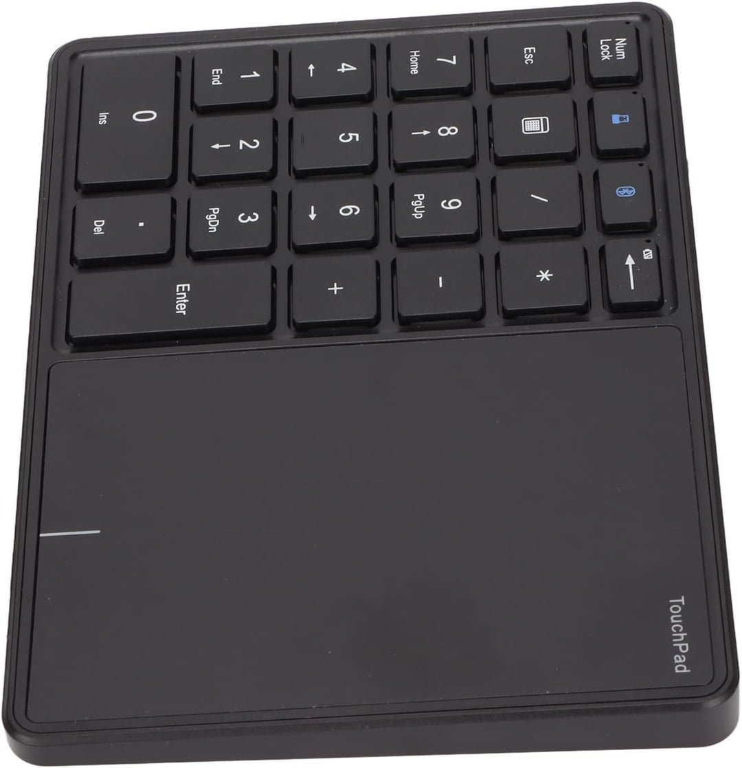 ciciglow Kabelloser Ziffernblock, 2 in 1 BT 4.2 Externe Numpad-Tastatur mit Touchpad 2.4G Type C Cha