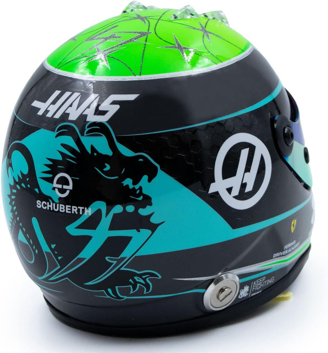 Mini Helmet MKS-MH-2-2022 Miniaturauto aus der Kollektion, Yellow/Green/Black