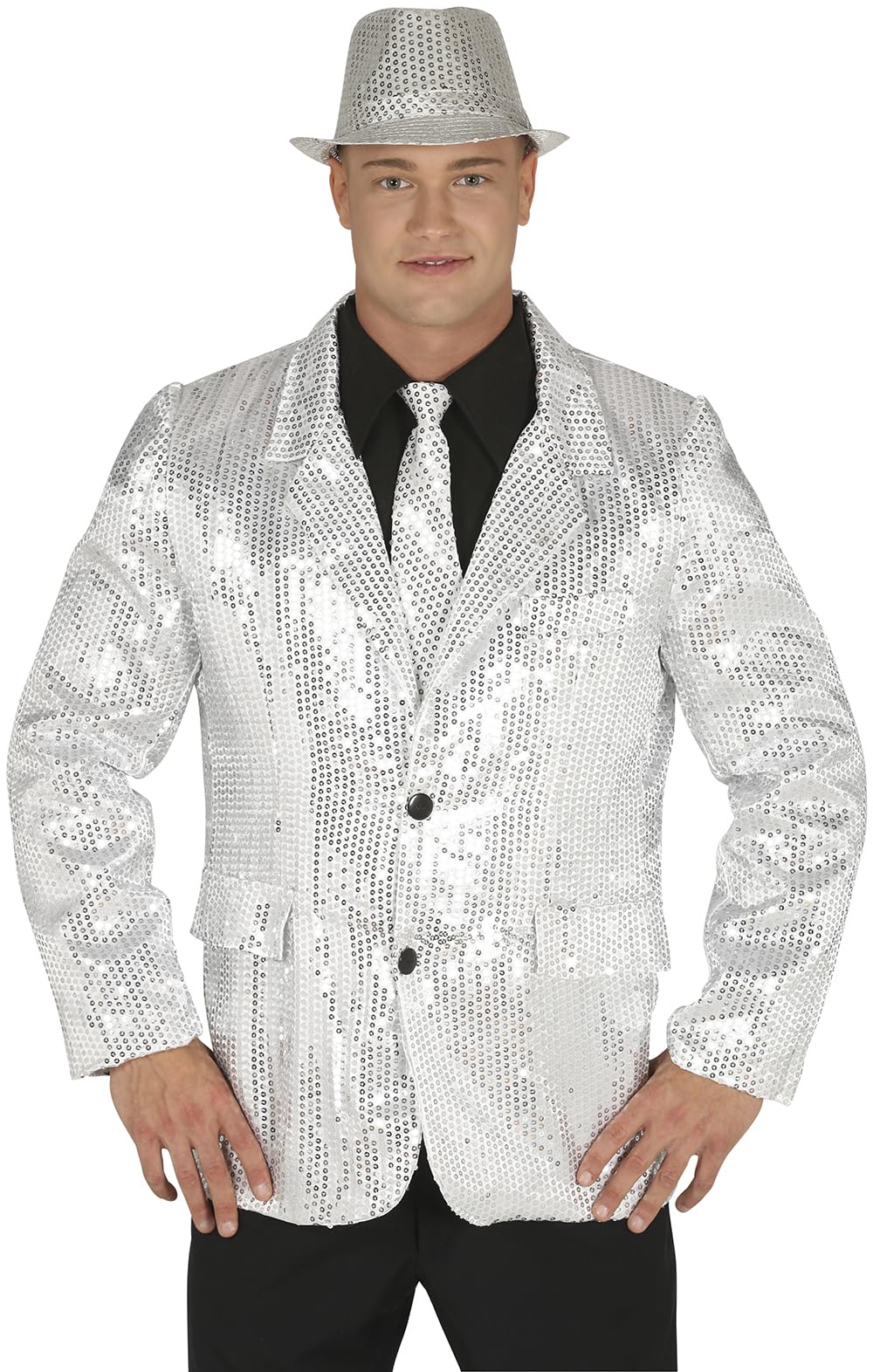 FIESTAS GUIRCA, S.L. Pailletten Blazer Silber M